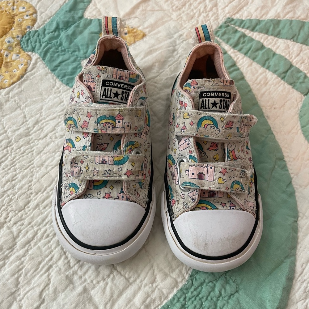 Converse toddler sneakers shoes princess rainbow size 8